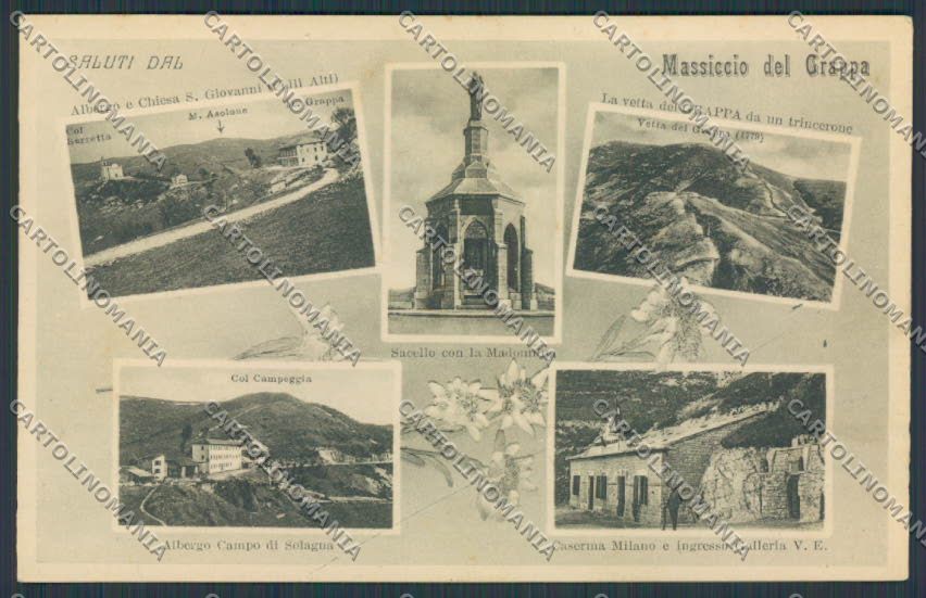 Vicenza Massiccio del Grappa Saluti da Albergo Campo Solagna cartolina BB8542 – fronte