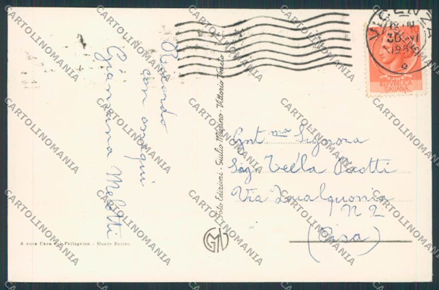Vicenza Monte Berico Saluti da cartolina BB8543 – retro