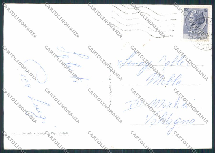 Vicenza Lonigo foto Villa San Fermo FG cartolina BB8562 – retro