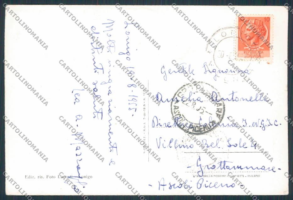 Vicenza Lonigo foto Panorama FG cartolina BB8563 – retro