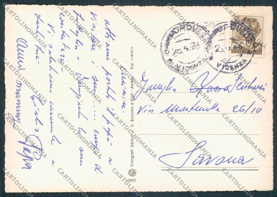 Vicenza Camporovere Panorama FG cartolina BB8585 – retro