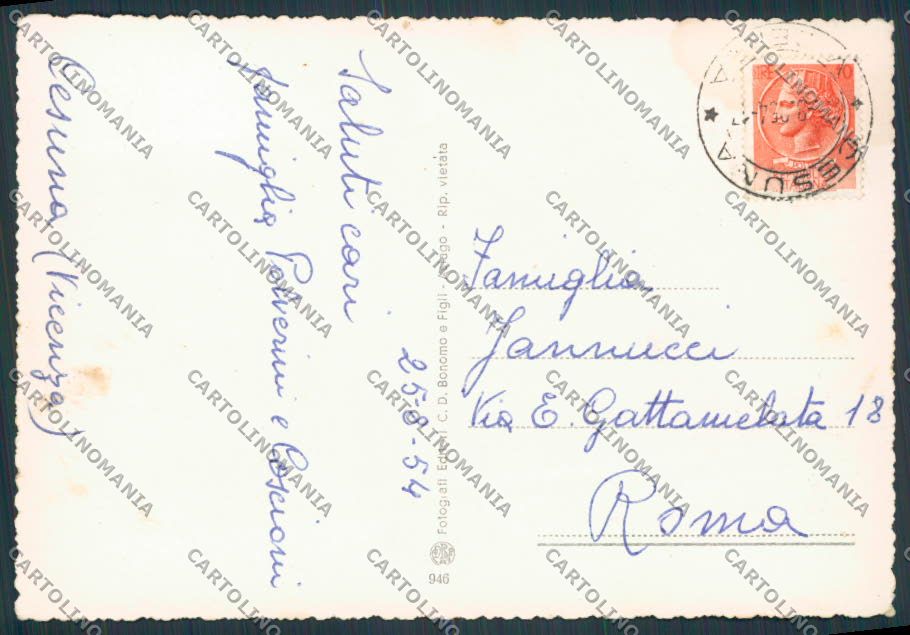 Vicenza Cesuna Panorama FG cartolina BB8586 – retro