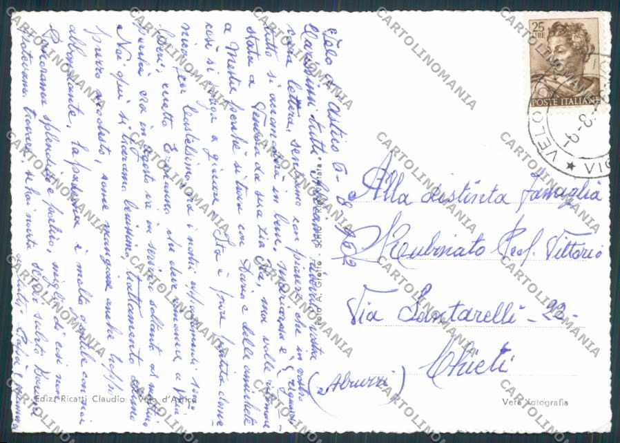 Vicenza Velo d'Astico Colinia Montebello Asilo foto FG cartolina BB8609 – retro