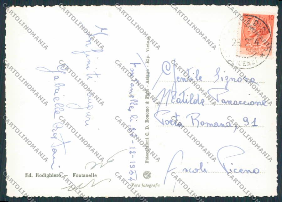 Vicenza Fontanelle Panorama foto FG cartolina BB8637 – retro