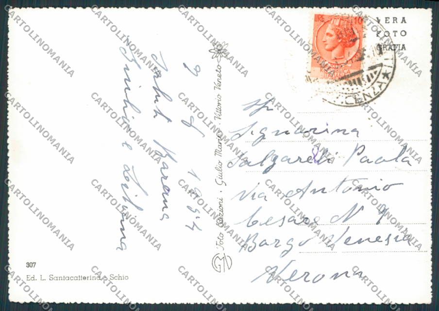 Vicenza Campogrosso Cima Posta foto FG cartolina BB8638 – retro
