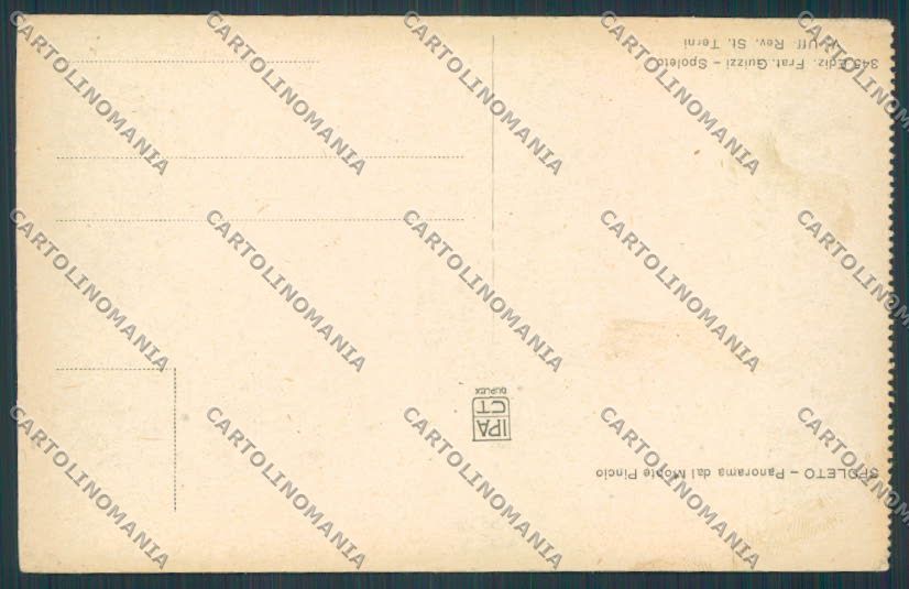 Perugia Spoleto Panorama cartolina BB8647 – retro