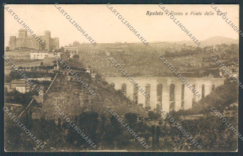 Perugia Spoleto Ponte delle Torri cartolina BB8648 – fronte