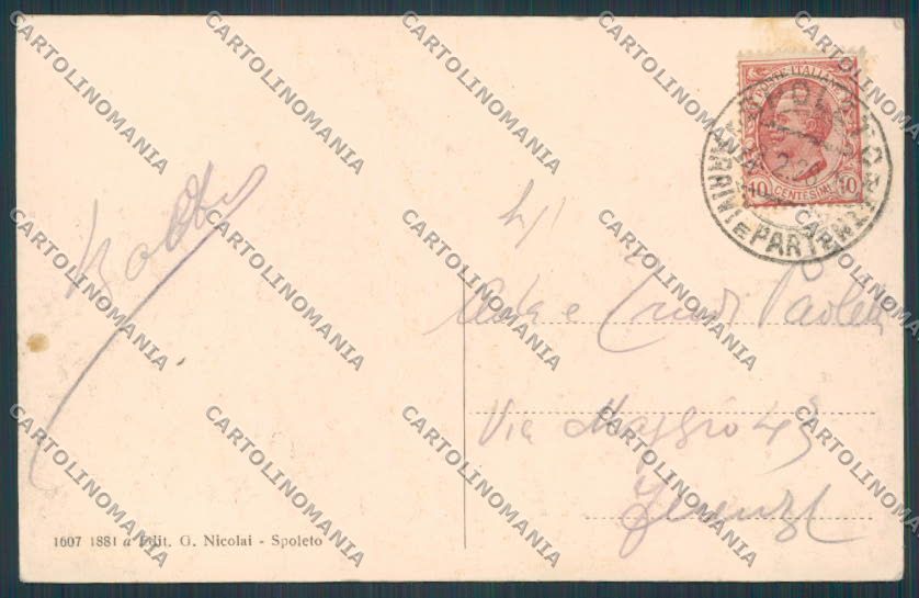 Perugia Spoleto Ponte delle Torri cartolina BB8648 – retro