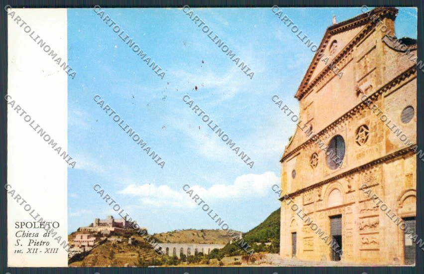 Perugia Spoleto Chiesa San Pietro cartolina BB8651 – fronte