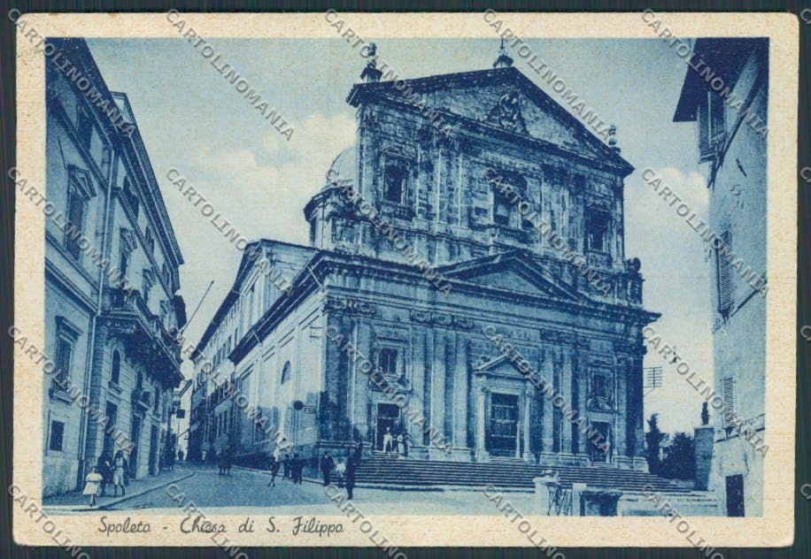 Perugia Spoleto Chiesa San Filippo FG cartolina BB8653 – fronte
