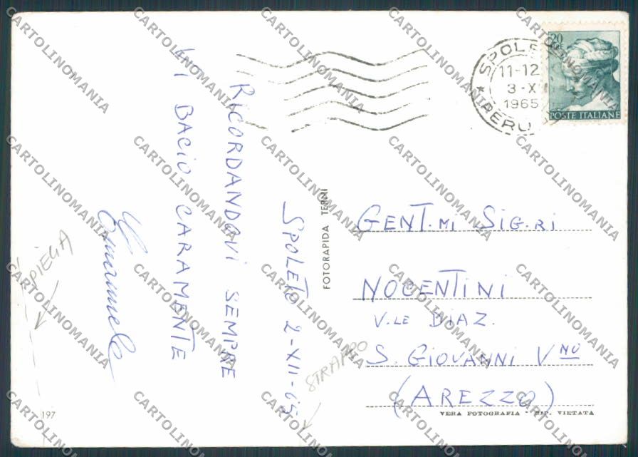 Perugia Spoleto Scuola Allievi Ufficiali PIEGA STRAPPO foto FG cartolina BB8657 – retro