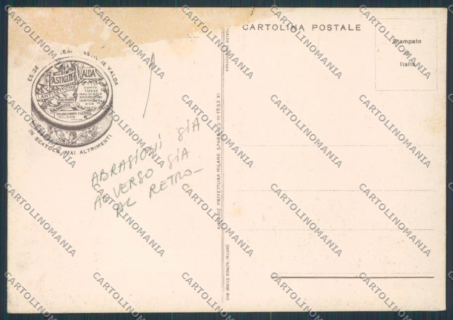 Perugia Assisi Umbria Edizioni Valda ABRASA FG cartolina BB8690 – retro