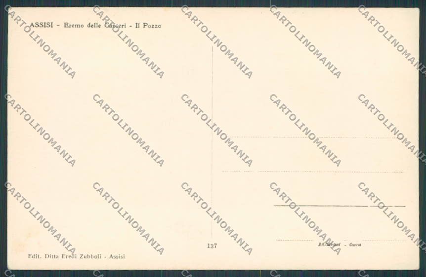 Perugia Assisi Eremo delle Carceri foto cartolina BB8691 – retro