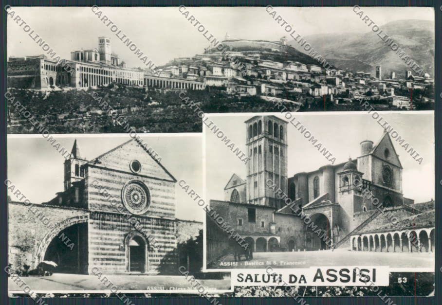 Perugia Assisi Saluti da PIEGHINE foto FG cartolina BB8694 – fronte