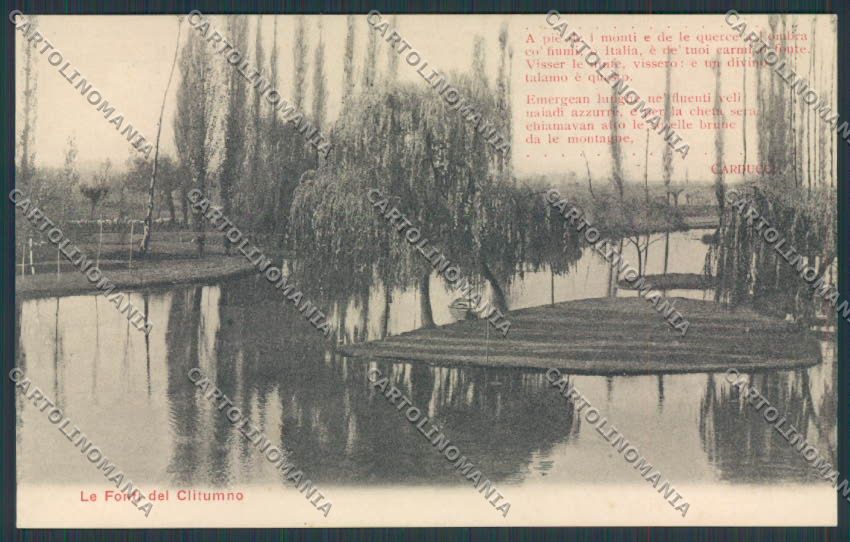 Perugia Fonti Clitumno Carducci cartolina BB8697 – fronte