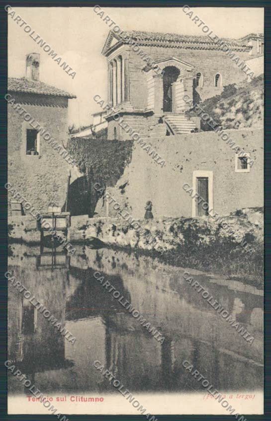Perugia Fonti Clitumno Carducci Tempio cartolina BB8703 – fronte