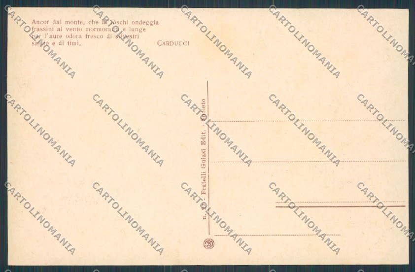 Perugia Fonti Clitumno Carducci cartolina BB8704 – retro