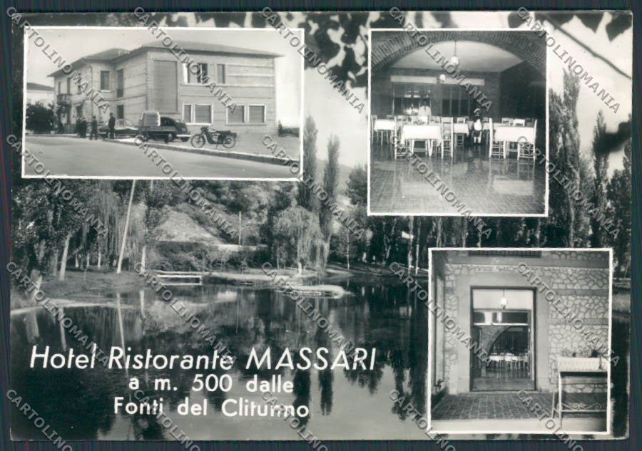 Perugia Fonti Clitumno Ristorante Massari FG foto cartolina BB8710 – fronte