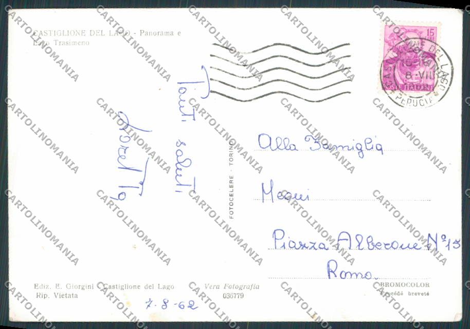 Perugia Castiglione del Lago foto FG cartolina BB8755 – retro