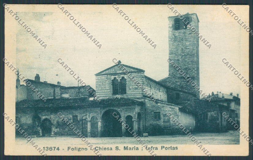 Perugia Foligno Chiesa Santa Maria cartolina BB8775 – fronte