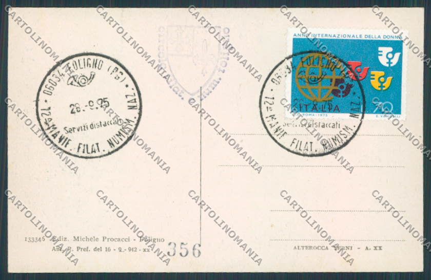Perugia Foligno Via XXVIII Ottobre Auto cartolina BB8781 – retro
