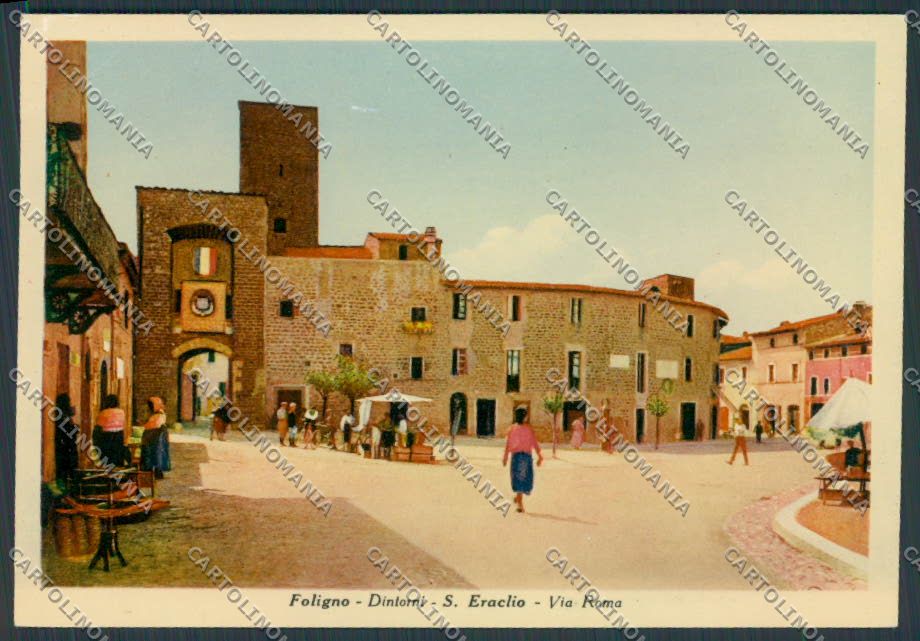 Perugia Foligno San Eraclio Via Roma FG cartolina BB8782 – fronte
