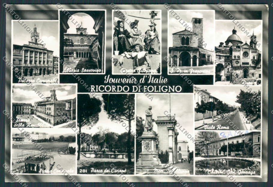 Perugia Foligno Vedutine foto FG cartolina BB8795 – fronte