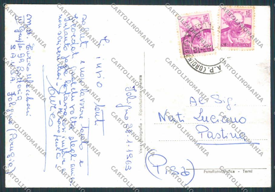 Perugia Foligno Vedutine foto FG cartolina BB8795 – retro