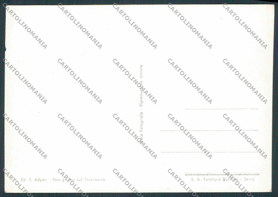 Perugia Passignano sul Trasimeno foto FG cartolina BB8822 – retro
