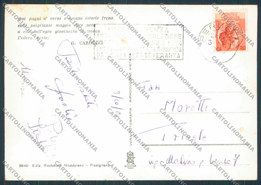 Perugia Campello sul Clitmno Pissignano foto FG cartolina BB8836 – retro