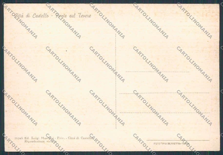 Perugia Città di Castello Ponte sul Tevere FG cartolina BB8847 – retro