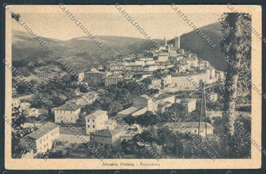 Perugia Nocera Umbra Panorama PIEGHE cartolina BB8865 – fronte