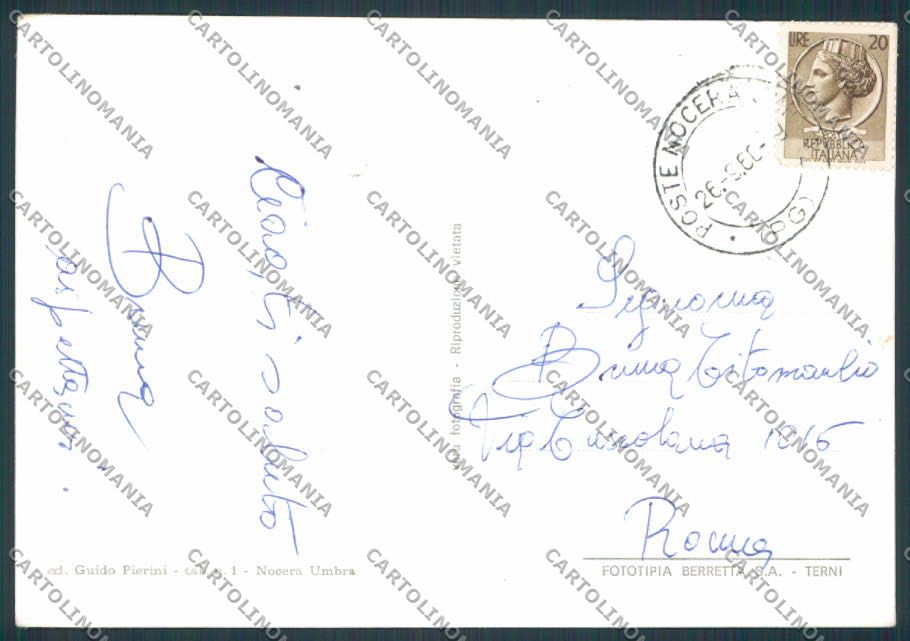 Perugia Nocera Umbra Panorama foto FG cartolina BB8872 – retro