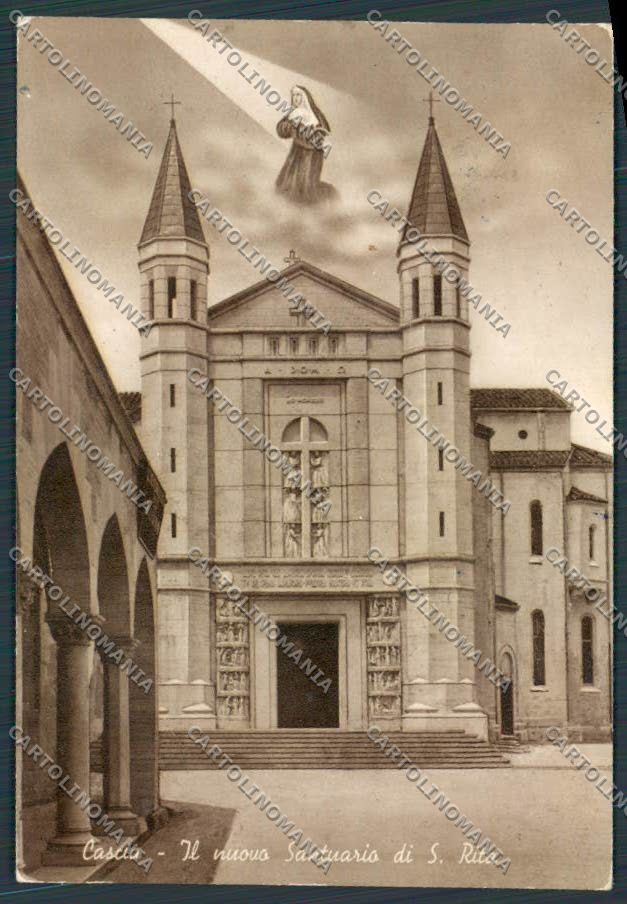 Perugia Cascia Santuario FG cartolina BB8891 – fronte