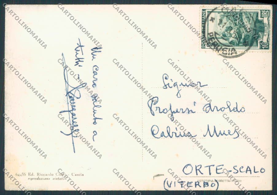 Perugia Cascia Panorama FG cartolina BB8892 – retro