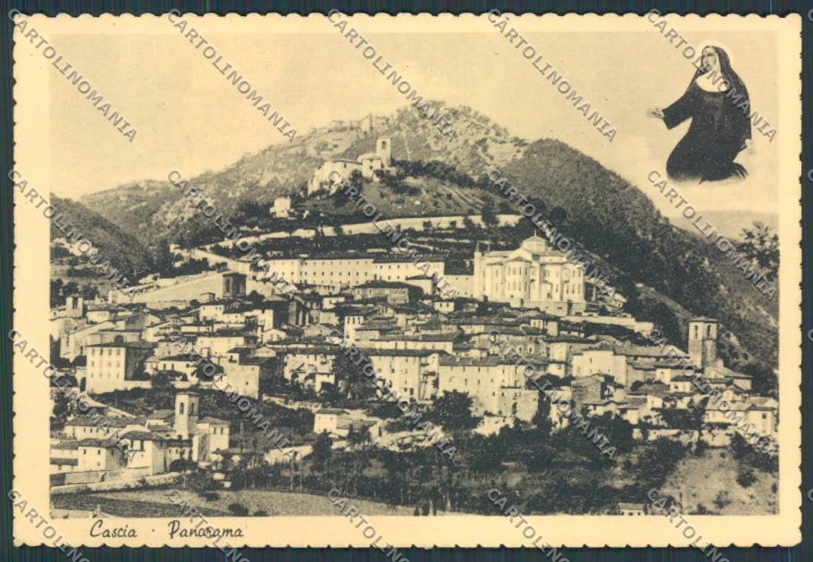 Perugia Cascia Panorama FG cartolina BB8894 – fronte
