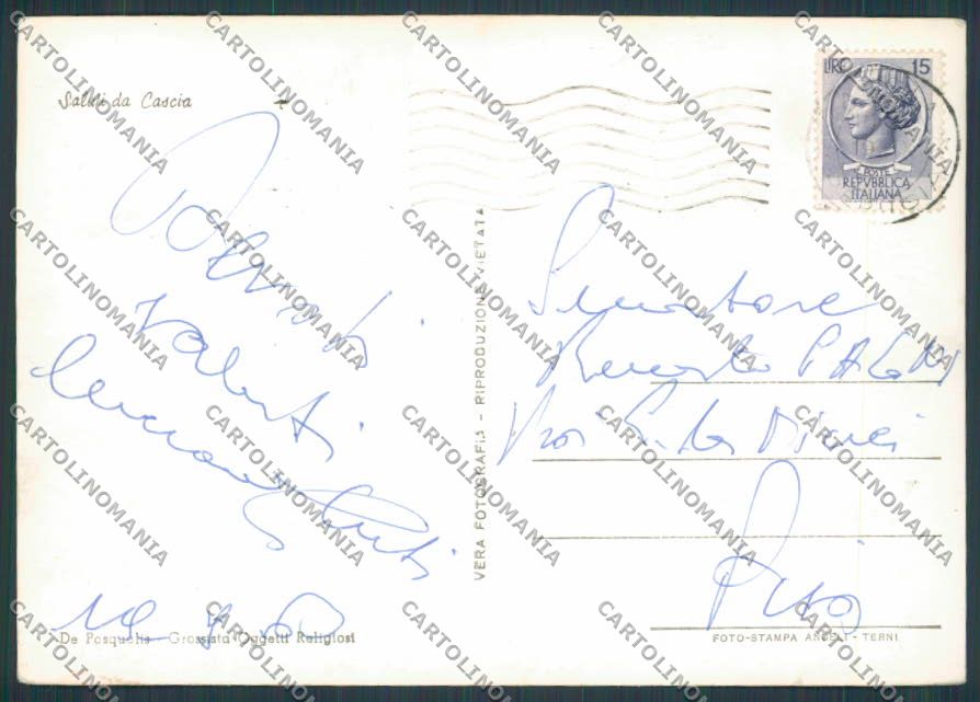 Perugia Cascia Panorama foto FG cartolina BB8900 – retro