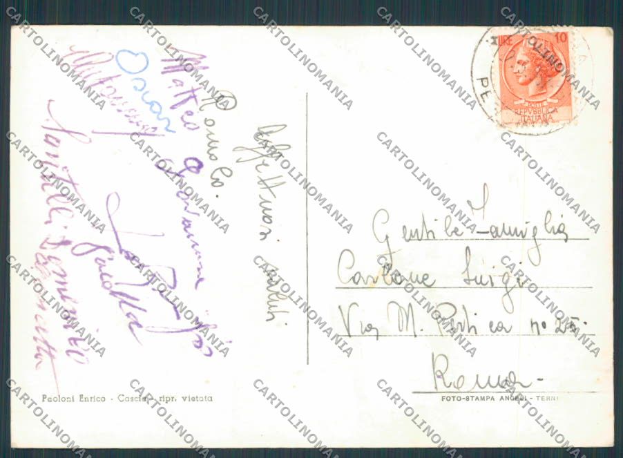 Perugia Cascia Panorama foto FG cartolina BB8909 – retro