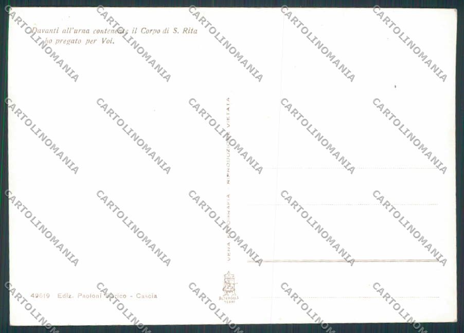 Perugia Cascia Saluti da foto FG cartolina BB8925 – retro