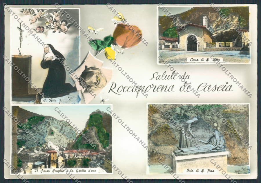 Perugia Cascia Saluti da Roccaporena foto FG cartolina BB8927 – fronte