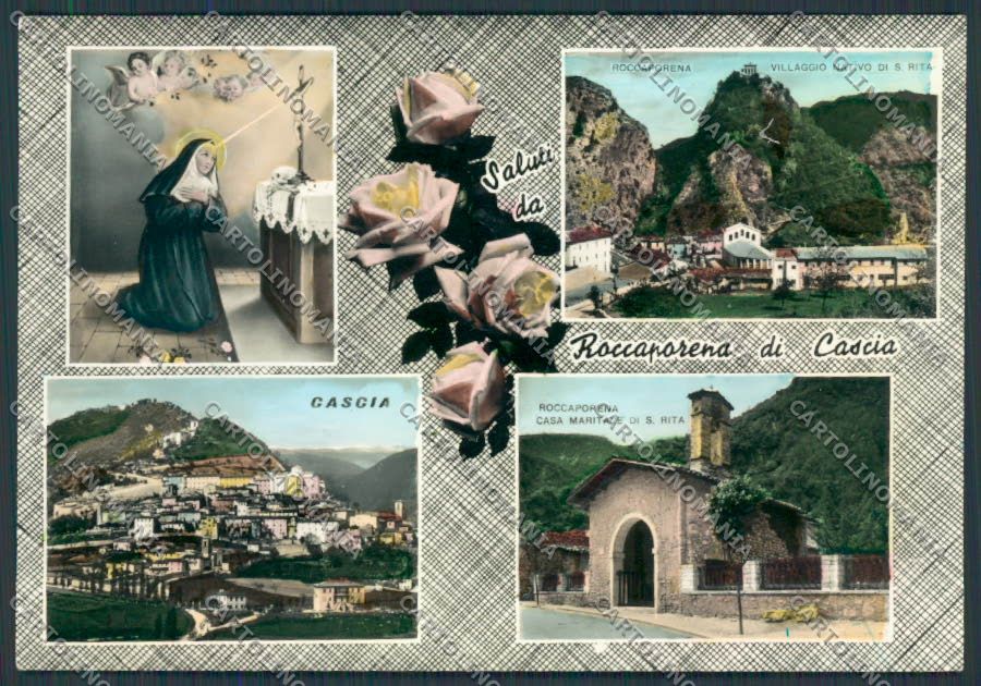 Perugia Cascia Saluti da Roccaporena foto FG cartolina BB8929 – fronte