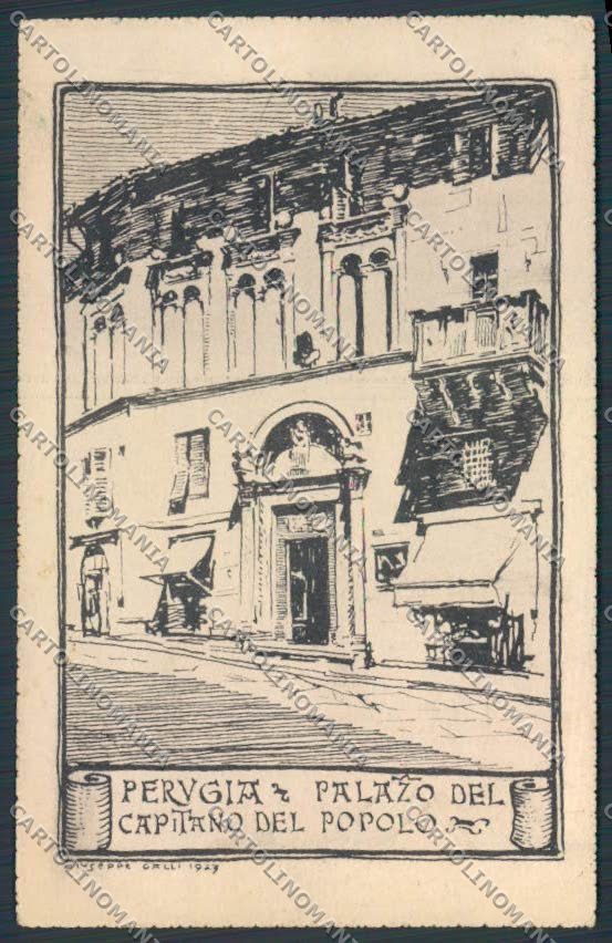 Perugia città Palazzo Capitano del Popolo cartolina BB8937 – fronte