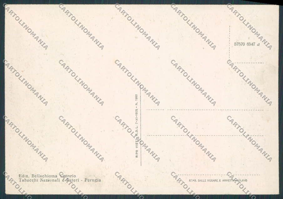 Perugia città Via Appia FG cartolina BB8946 – retro