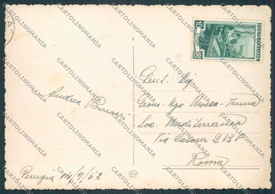 Perugia città Saluti da ABRASA cartolina BB8950 – retro