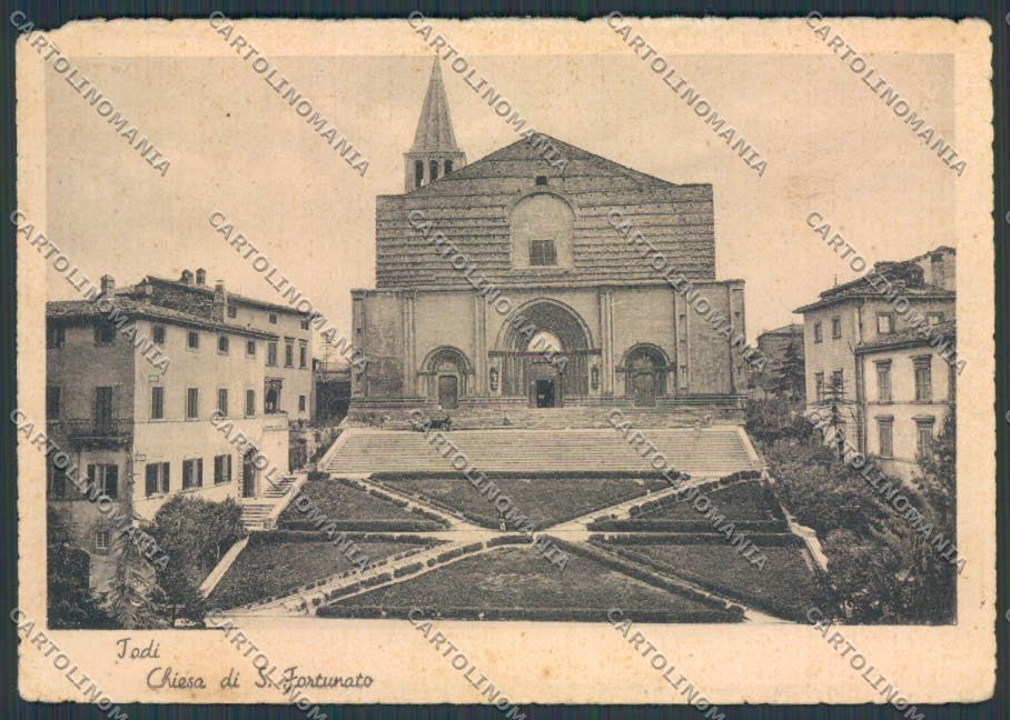Perugia Todi Chiesa San Fortunato FG cartolina BB8966 – fronte