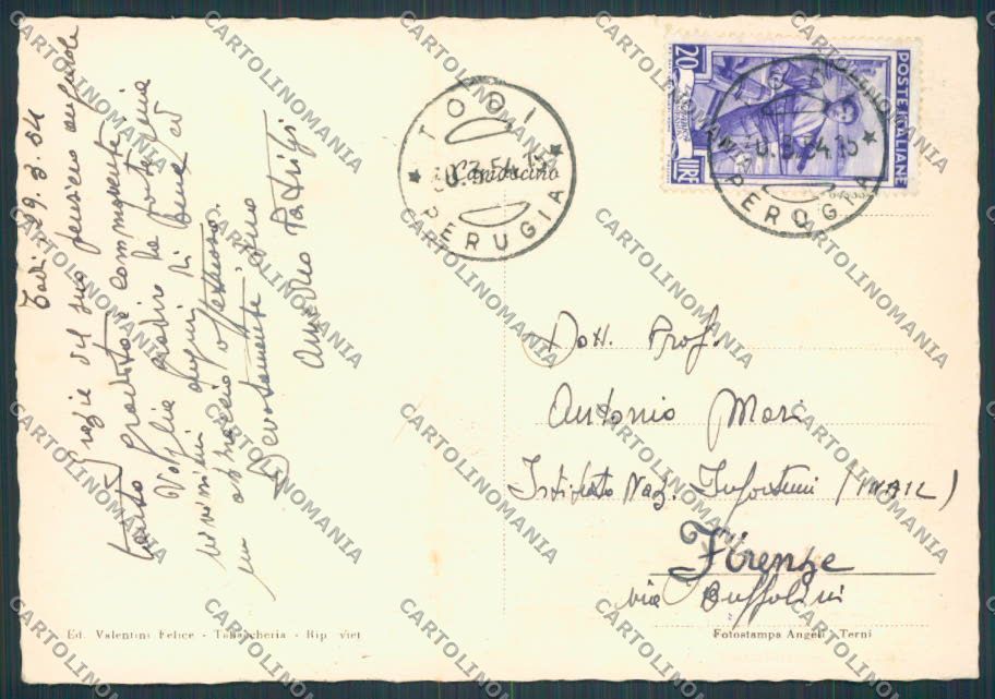 Perugia Todi FG Panorama cartolina BB8970 – retro