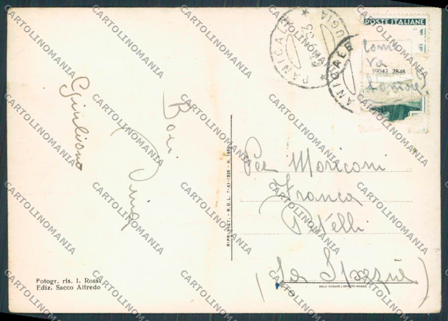 Perugia Panicale Chiesa della Sbarra PIEGHE FG cartolina BB8987 – retro