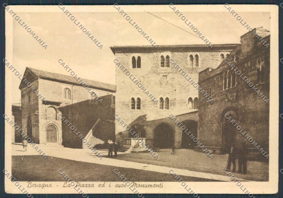 Perugia Bevagna Piazza PIEGHINA FG cartolina BB9033 – fronte