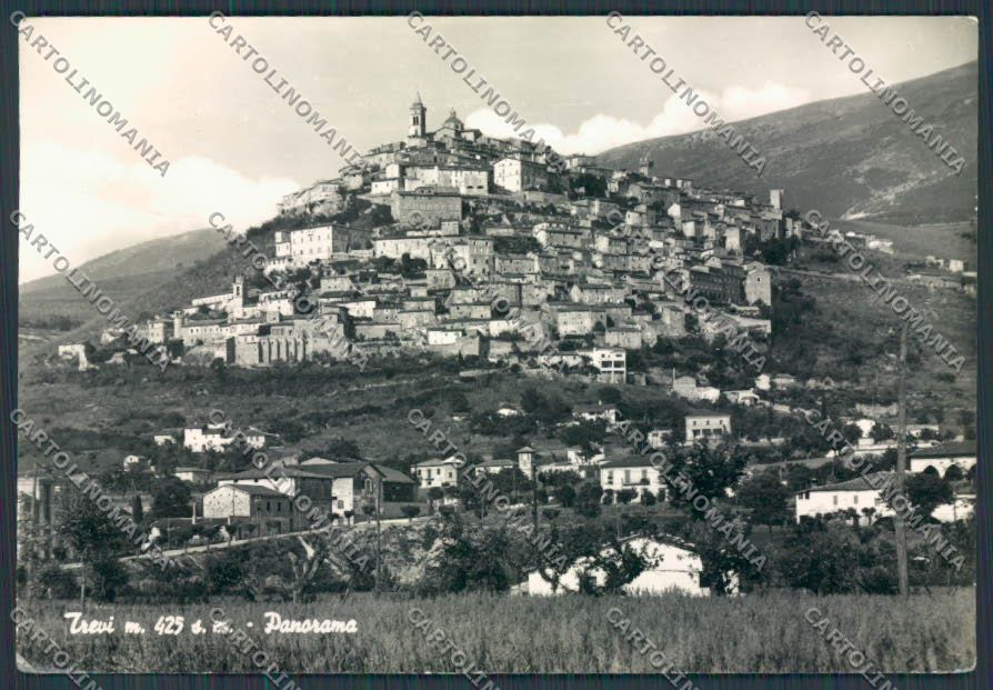 Perugia Trevi Panorama PIEGHINA foto FG cartolina BB9045 – fronte
