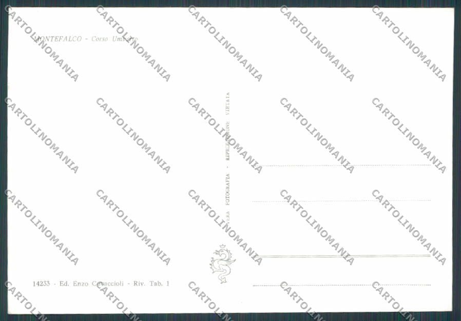 Perugia Montefalco Corso Umberto foto FG cartolina BB9059 – retro